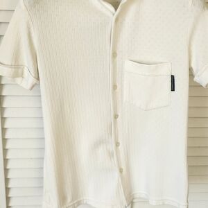 Men's White Short Sleeve Shirt
